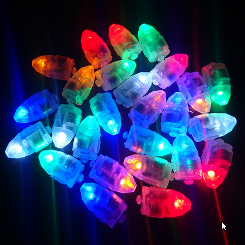 Ballons illuminés DEL multicolore - Paquet de 5