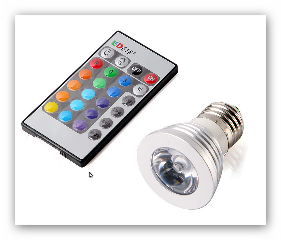 AMPOULE SPOT RGB avec télécommande. Ampoules multicolore, Ampoule RGB