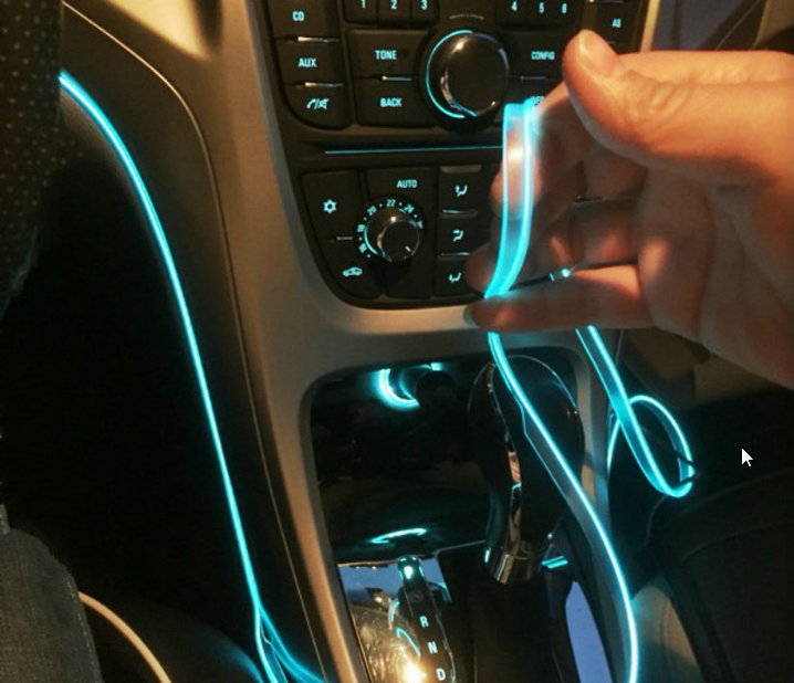 Lumière Ambiante Intérieure De Voiture LED Sans Fil Colorée Avec