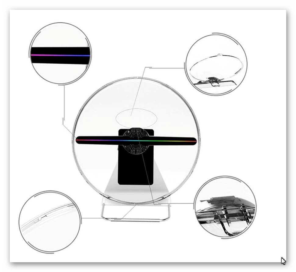 Projecteur Holographique Projecteur Hologramme A3W Ventilateur 3D