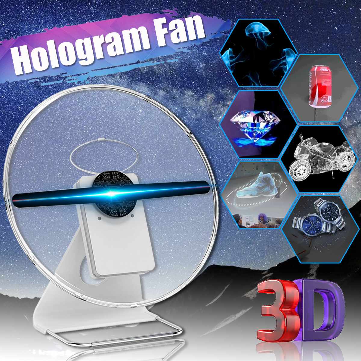 Achetez en gros 3d Holographique Ventilateur Projecteur 15cm 3d